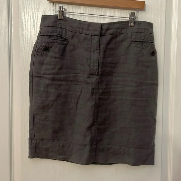 Eileen Fisher Dresses & Skirts - Eileen Fisher Skirt 100% Linen Gray Size S